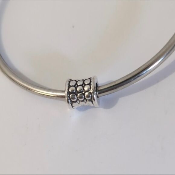 Silver Studded‎ Spacer Charm for Pandora Style Bracelet - Picture 1 of 2